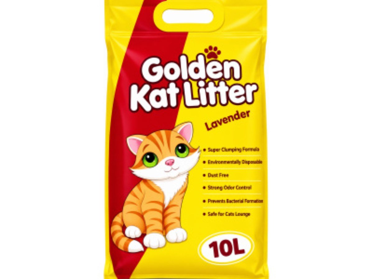 CAT LITTER 10LTR (08KG) - LAVENDER - GOLDEN KAT BRAND